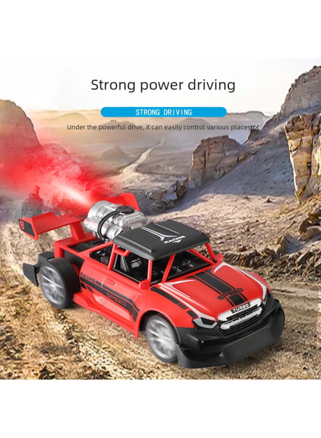 Loquat Hot Sale Remote Control Spray Car With Light Drift Variable Speed Car Charging Racing Children's Toy Car-Color:Blue Charging - Image 3