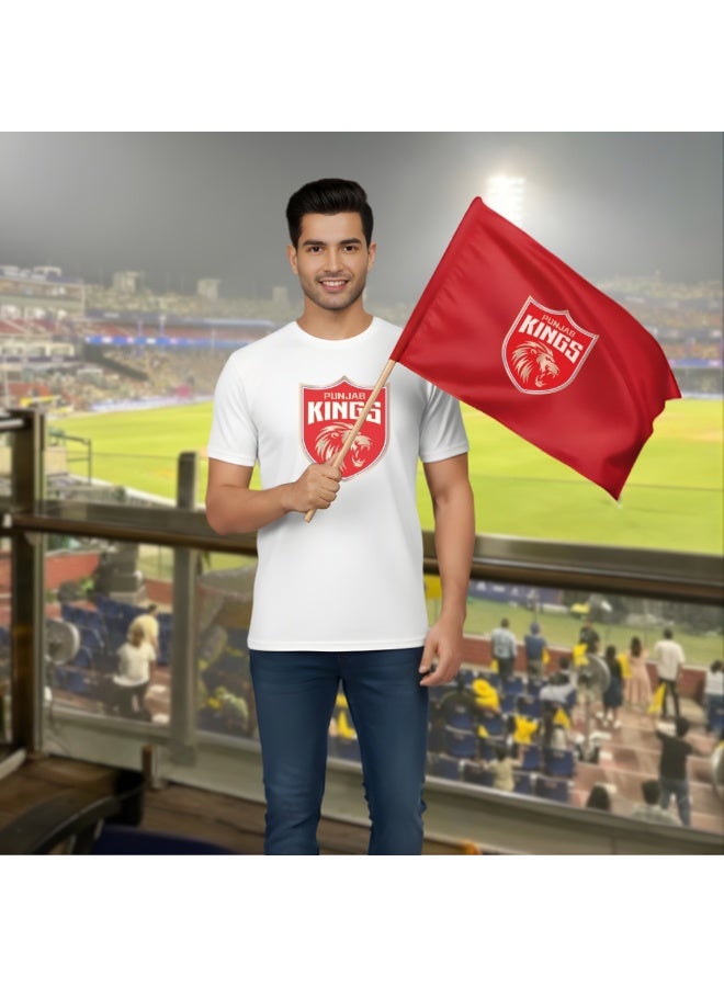 Punjab Cricket Fans Adult Round Neck Tshirt For Men - Image 5