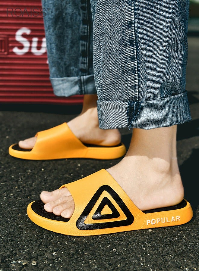 roaiss Non Slip Slippers for Lovers in Summer Thick Soled Wearable Fashionable External Sandals High Elastic Soft Bathroom Slippers - Image 2