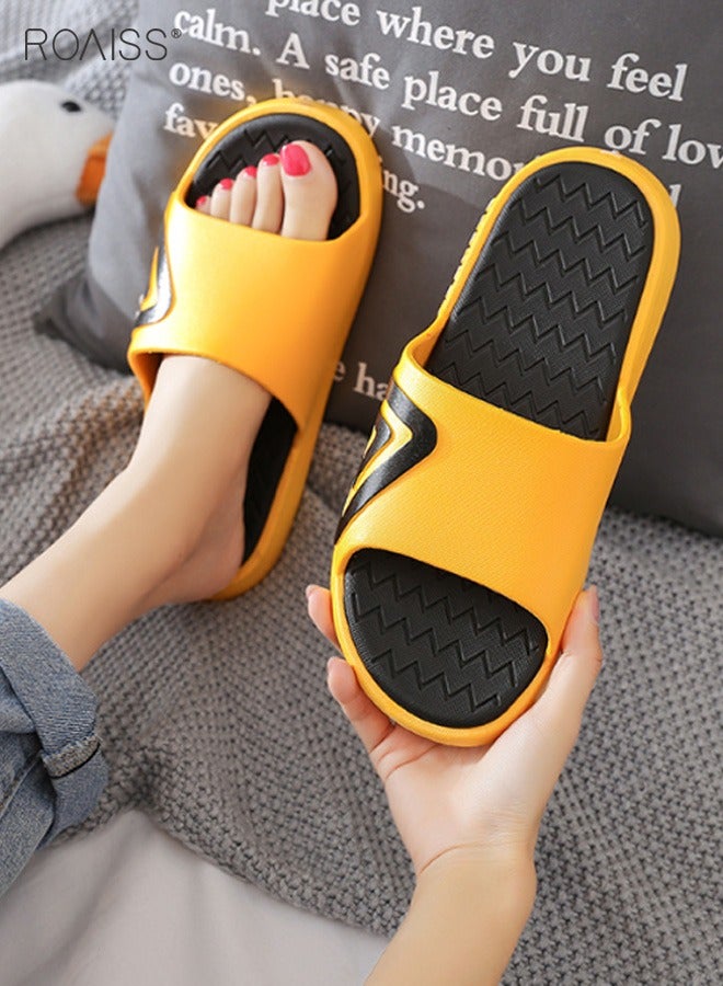 roaiss Non Slip Slippers for Lovers in Summer Thick Soled Wearable Fashionable External Sandals High Elastic Soft Bathroom Slippers - Image 1