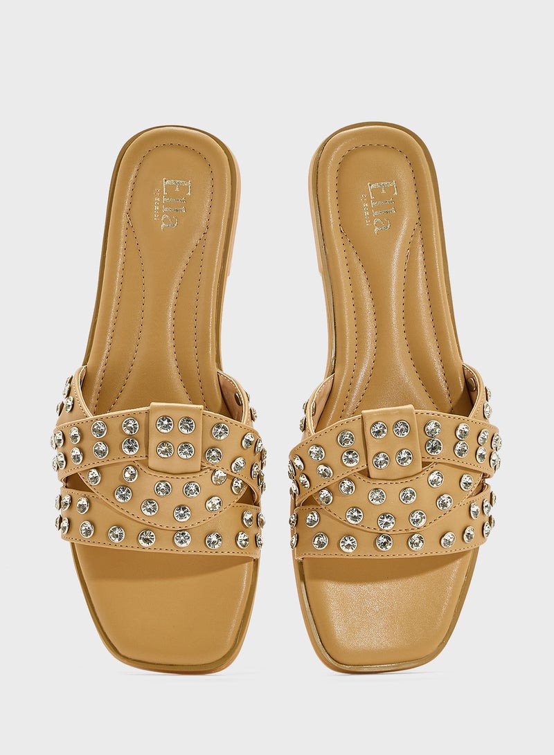 ELLA Studded Flat Sandal  - Image 4