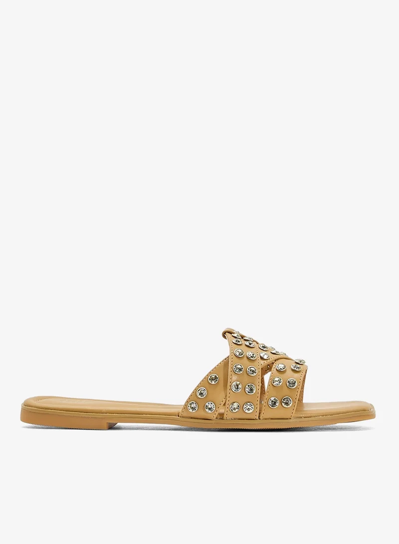 ايلا صندل مسطح مرصع