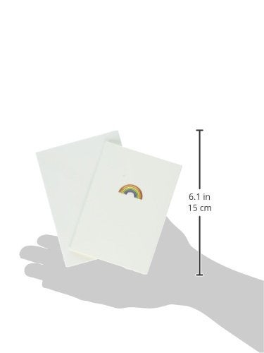 Graphique Rainbow La Petite Presse Boxed Notecards - 10 Embellished Gold Foil Rainbow Blank Cards with Matching Envelopes and Storage Box, 3.25" x 4.75" (L1332CB) - Image 3