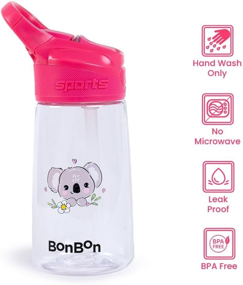 BonBon Elite Tritan Kids Water Bottle 450ml - Lovable Koala - Image 5