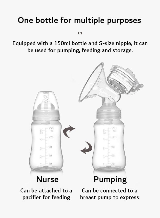 MISS BABY Electric Breast Pump, 2 Modes 4 Gears Milk Saver, with USB Charging Cord (White) - Image 4