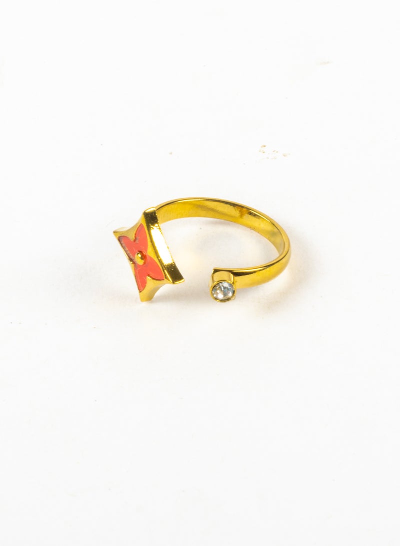 The Black Pearl Accessories Stainless Steel Free Size Red Ring  - Image 3