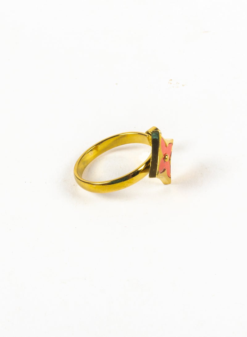 The Black Pearl Accessories Stainless Steel Free Size Red Ring  - Image 2