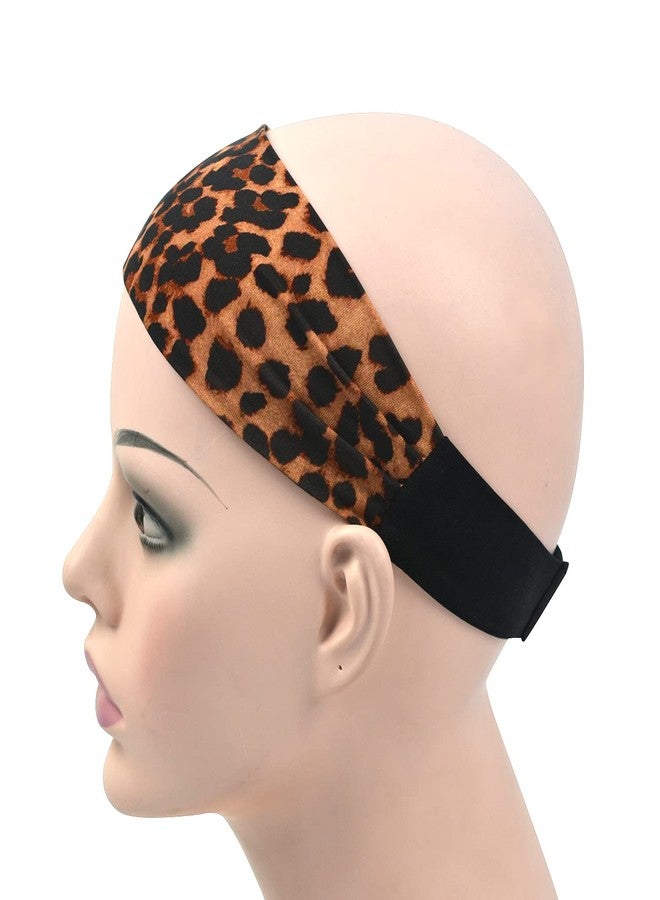 YTBYT Leopard Print Headbands for Wigs Ice Silk Lace Melting Bands with Removable Hook Adjustable Wig Bands for Headband Wig (A-3) - Image 3