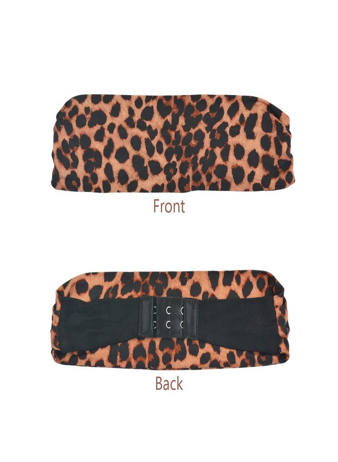 YTBYT Leopard Print Headbands for Wigs Ice Silk Lace Melting Bands with Removable Hook Adjustable Wig Bands for Headband Wig (A-3) - Image 5