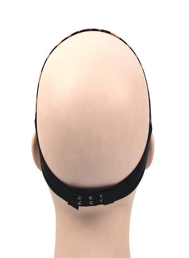 YTBYT Leopard Print Headbands for Wigs Ice Silk Lace Melting Bands with Removable Hook Adjustable Wig Bands for Headband Wig (A-3) - Image 4