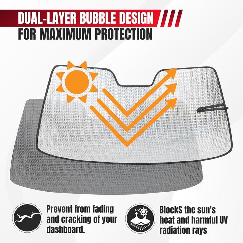 Autotech Park Custom-fit Front Windshield Sunshade for 2019-2022 Subaru Ascent - Image 4