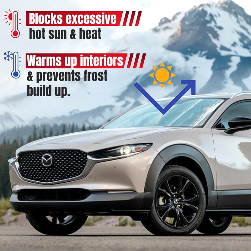 Autotech Park Custom-fit Front Windshield Sunshade for 2019-2022 Subaru Ascent - Image 2