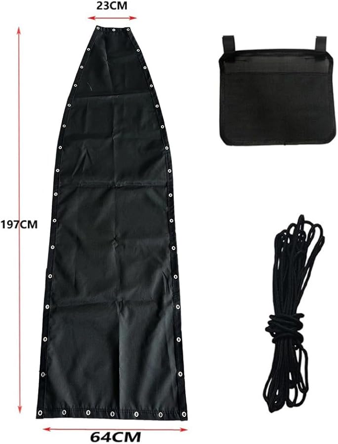 Black Replacement Cloth Seat Base For Hanging Swing Chair 2pcs With Pockets - Image 3