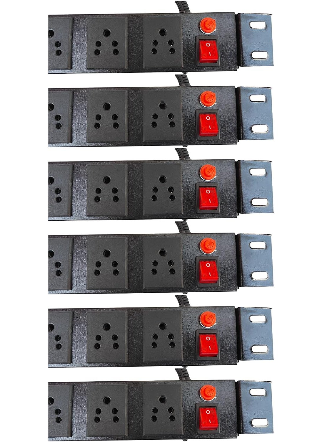 Generic Spike Guard Extension Cord with Surge Protector 61 Indian Sockets Fuse Protection Commercial Household Use 125m Power Cord Server Rack PDU 240V Pack of 6  - Image 5