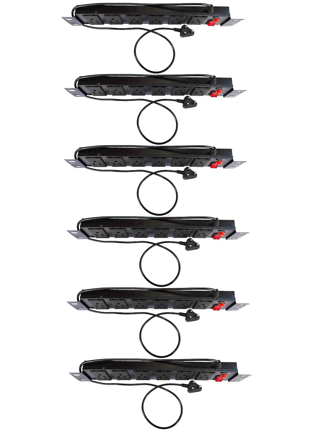 Generic Spike Guard Extension Cord with Surge Protector 61 Indian Sockets Fuse Protection Commercial Household Use 125m Power Cord Server Rack PDU 240V Pack of 6  - Image 2
