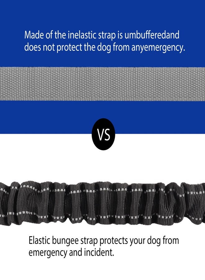 YAODHAOD Double Dog Leash for Two Dogs, 360° Swivel No Tangle with Soft Handle,Shock Absorbing Bungee Reflective Heavy 2 Dog Leashes, Walking & Training Leash Two Dogs Splitter (Black) - Image 4