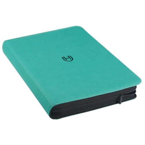 Pemocyny Card Binder 16 Pocket with Zipper 1024 Pockets Trading Card Holder Book Premium PU Cover Zip Folder Binder Side Loading Carrying Case Binder Album for TCG MTG Sports Cards Game Cards - Image 1