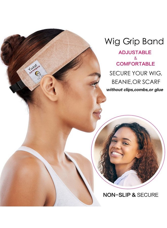 Yuest Wig Grip Band for Lace Front Wig Grip Bands for Keeping Wigs in Place Secured Non Slip Grip Headband Wig Cap with Grip Band - Image 3