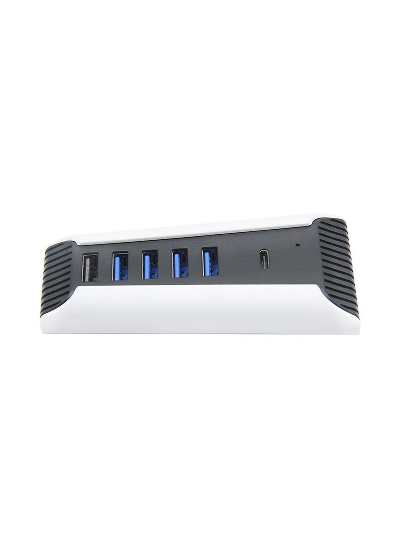 General - PS5 USB Hub 5-Port USB Extender, USB High-Speed Expansion Hub Charger USB Extender Compatible Playstation 5 Game Console Accessories PS5 Converter Fast Transfer Multiport Hub Splitter - Image 1