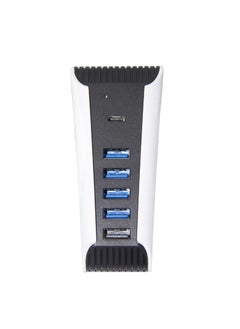 General PS5 USB Hub 5-Port USB Extender, USB High-Speed Expansion Hub Charger USB Extender Compatible Playstation 5 Game Console Accessories PS5 Converter Fast Transfer Multiport Hub Splitter  - Image 3