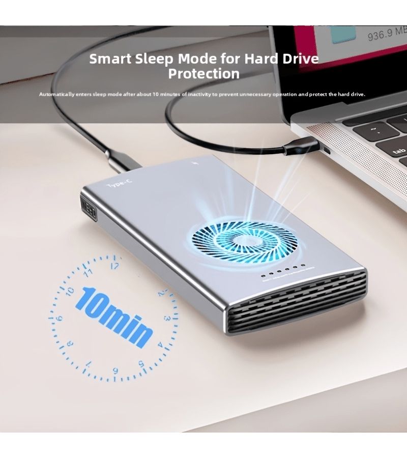 M 2 Solid State Mobile Hard Disk Box 4 Offline Clone Dual NVMe Ngff20g Array Hard Disk Box 3.2 Storage - Image 2