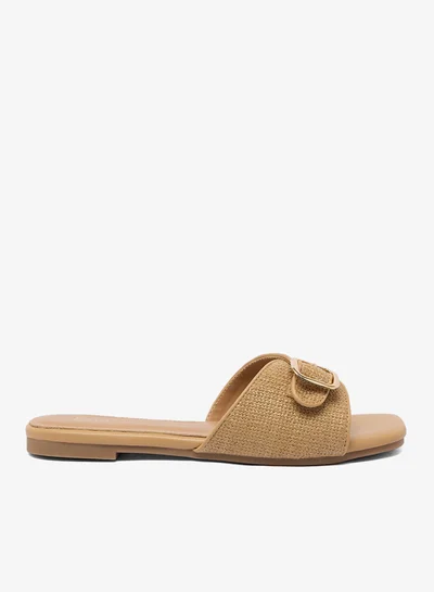 ELLA Raffia Flat Sandals