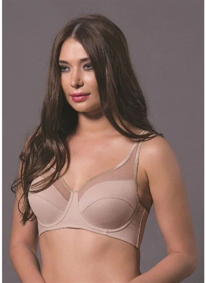 ماجيك فورم 3983 Straight Fabric Gathering Bra - Mink