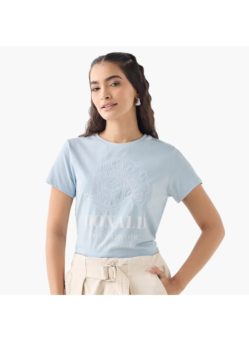 اس بي كاركترز Donald Duck Embroidered T-shirt