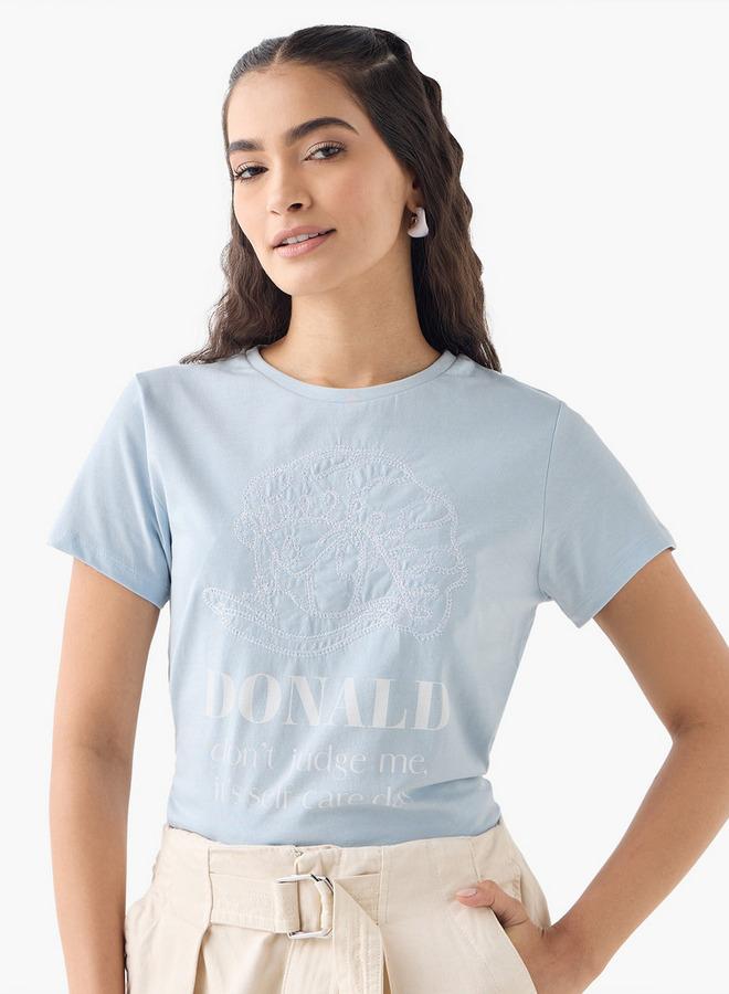 SP Characters Donald Duck Embroidered T-shirt - Image 1