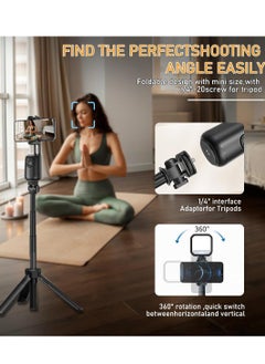 DIGI CORE P05 Auto Face Tracking Phone Holder 360° Smart Gimbal Stabilizer With Adjustable Lens & Colorful Lights For Smartphone Vlog Live Chat And Selfies AI Gesture Control Mobile Stand Tripod Stand  - Image 5
