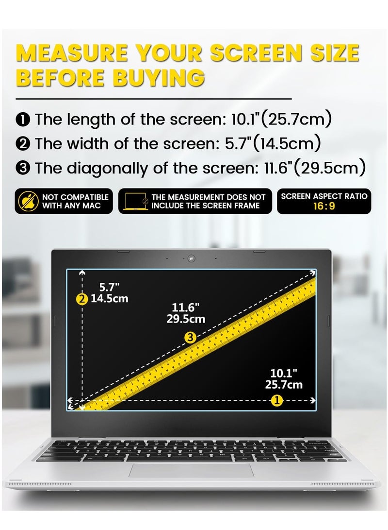 1Pack 11.6" Laptop Screen Protector, Anti Blue Light and Anti Glare Screen Protector for All 11.6" with Display 16:9 Laptops HP/ASUS/Acer/Lenovo/Dell/Samsung  - Image 2