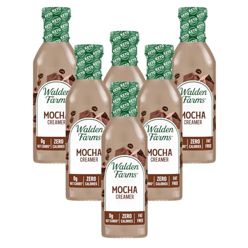 Walden Farms Mocha Coffee Creamer – Zero Calorie, Sugar Free, Keto & Fat Free Non-Dairy Creamer for Coffee & Espresso – 6-Pack, 12 oz Bottles - Image 5