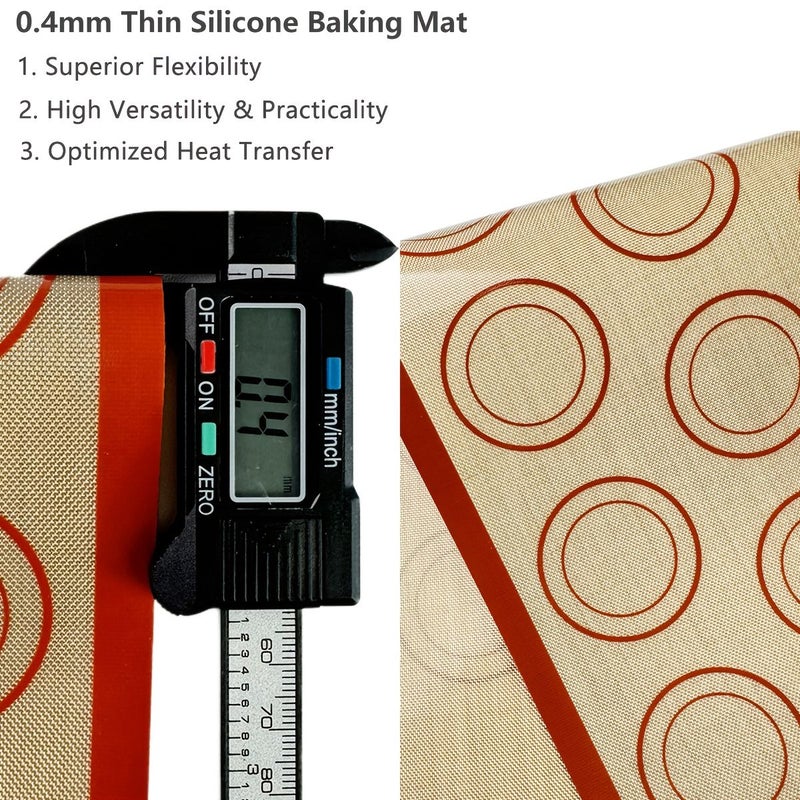Silicone Baking Mat Non Stick Heat Resistant Reusable For Oven Macaron Bread Pastry 15.75x11.81inch - Image 4