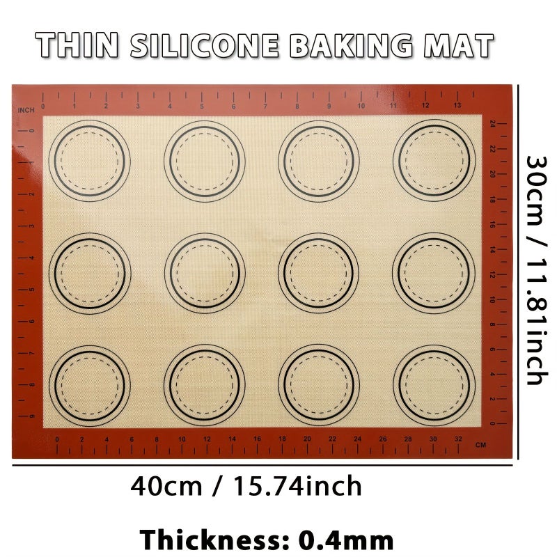 Silicone Baking Mat Non Stick Heat Resistant Reusable For Oven Macaron Bread Pastry 15.75x11.81inch - Image 1