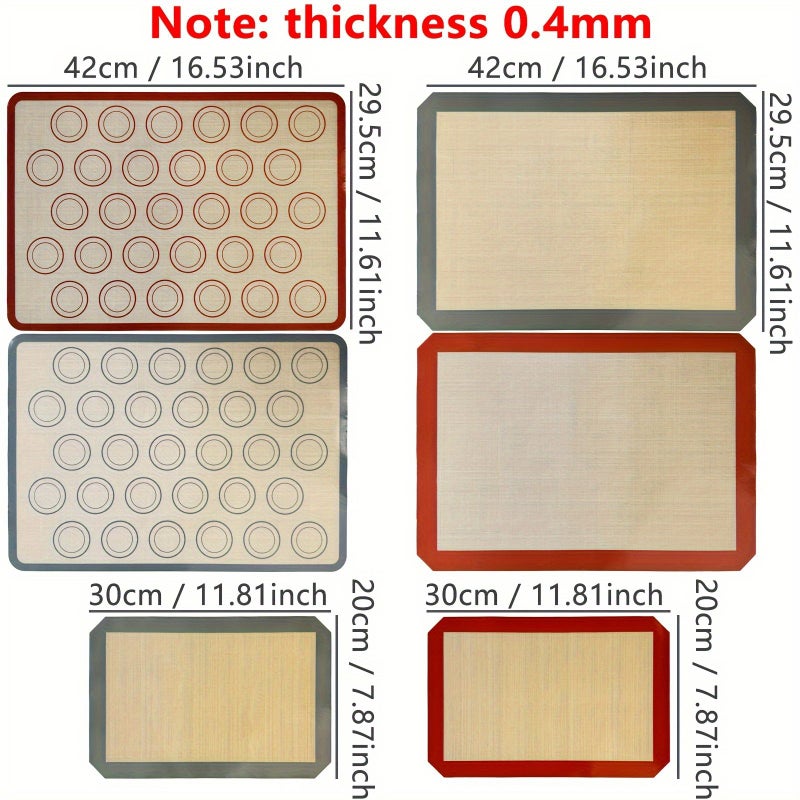 Silicone Baking Mat Non Stick Heat Resistant Reusable For Oven Macaron Bread Pastry 15.75x11.81inch - Image 3