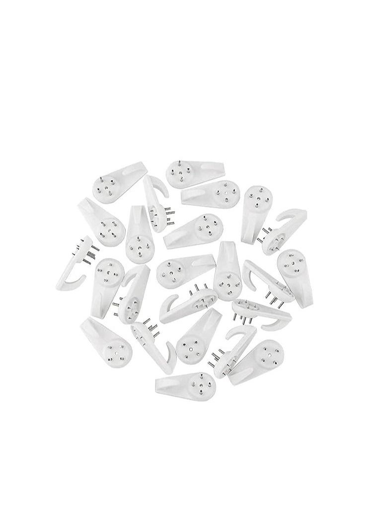 ORiTi - ORiTi Non Trace Wall Hooks, Non Trace Picture Hook Non-Trace Nail Plastic Invisible Traceless Hardwall Hanging Hook for Picture Photo Frame Hangers (Pack of 24) - Image 1