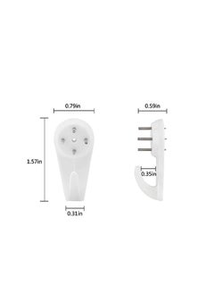 ORiTi ORiTi Non Trace Wall Hooks, Non Trace Picture Hook Non-Trace Nail Plastic Invisible Traceless Hardwall Hanging Hook for Picture Photo Frame Hangers (Pack of 24)  - Image 3