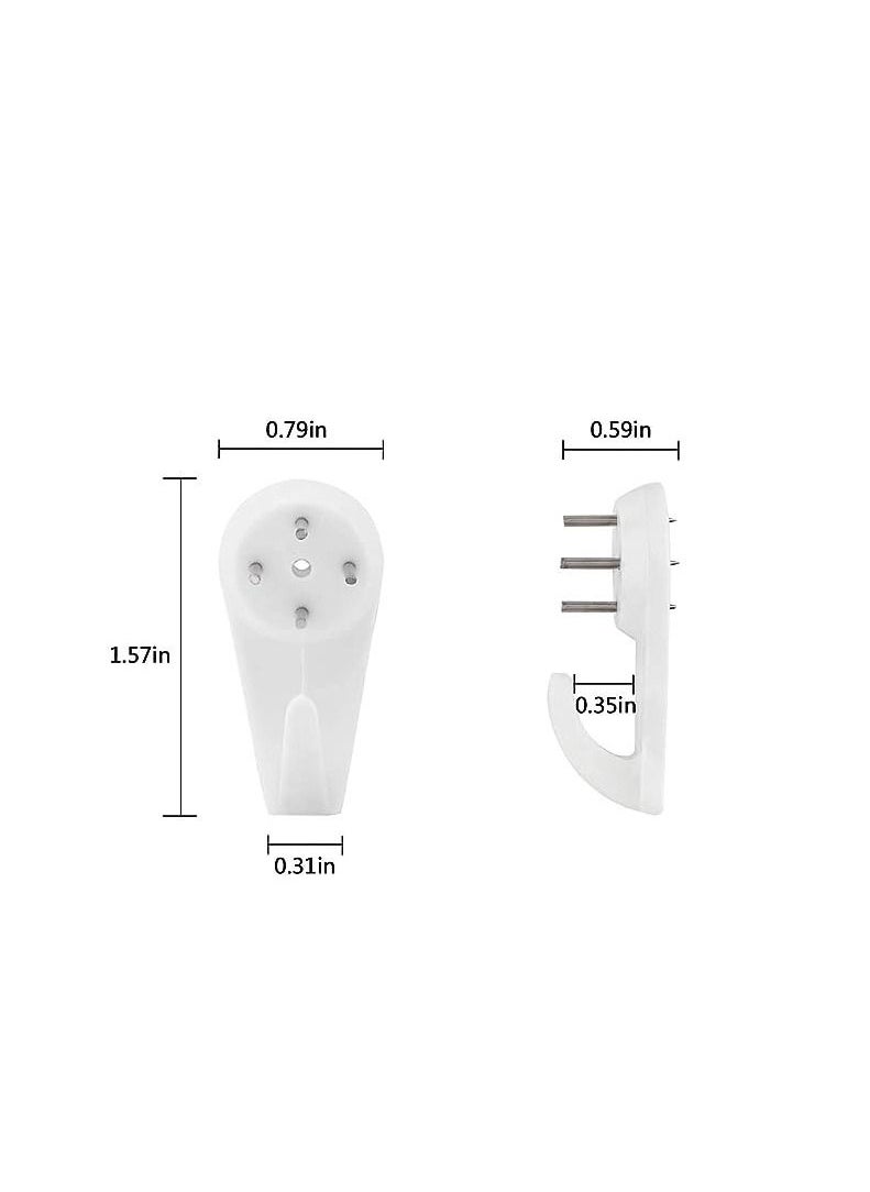 ORiTi - ORiTi Non Trace Wall Hooks, Non Trace Picture Hook Non-Trace Nail Plastic Invisible Traceless Hardwall Hanging Hook for Picture Photo Frame Hangers (Pack of 24) - Image 1
