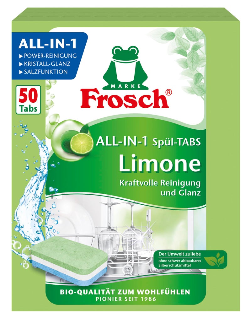 Frosch Lemon Dishwasher Tablets 50 (1000 g) - Image 1
