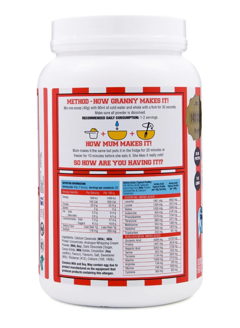 ADONIS PROTEIN COOKIE DOUGH,DOUBLE CHOC HAZELNUT,25 SERVINGS 1KG - Image 2