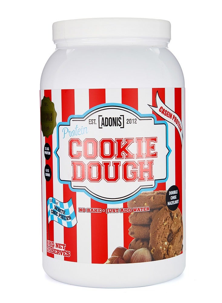 ADONIS PROTEIN COOKIE DOUGH,DOUBLE CHOC HAZELNUT,25 SERVINGS 1KG - Image 1
