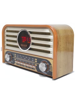 Rechargeable Classic Wooden Style Radio with AM/SM/FM Display and USB/SD/Bluetooth/AUX Input - pzsku/Z0708B709868249E27333Z/45/_/1738536721/fb78be90-7c54-4a07-9f7d-bea005329d87