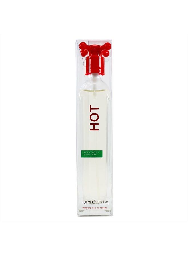 Benetton Hot Eau de Toilette Spray for Women, 3.3 oz - Image 1