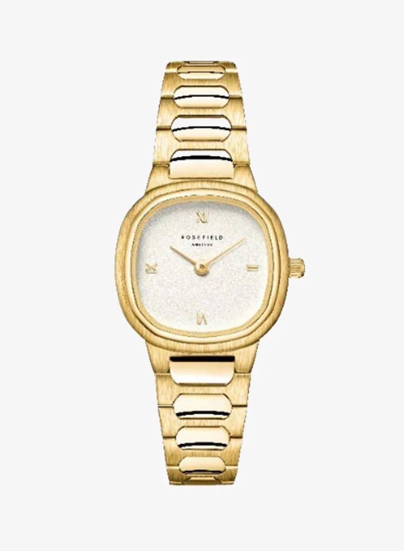 Rosefield Rosefield Gaia XS Creme Roman Indexes Gold Watch