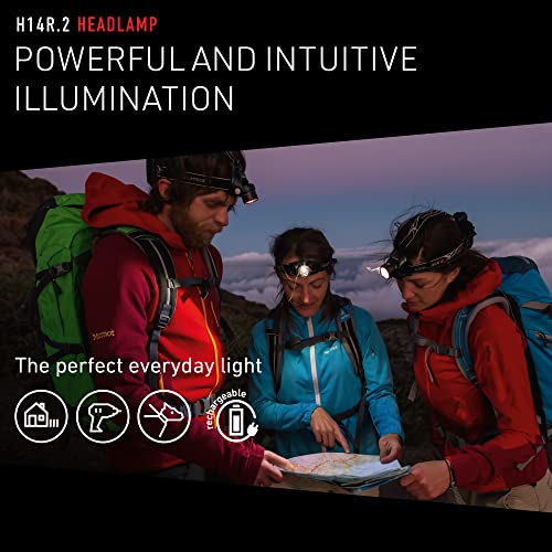 Ledlenser, H14R.2 Rechargeable Headlamp, High Power LED, 1000 Lumens, Hands-Free Light for Everyday and Outdoor Use, Hunting, Fishing, Hiking, Tactical, Black - Image 2