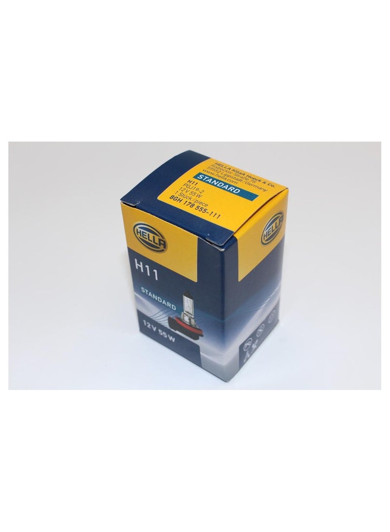 HELLA LIGHT BULB H11/12V 55W (One Pack of 3 Bulbs) - Image 4