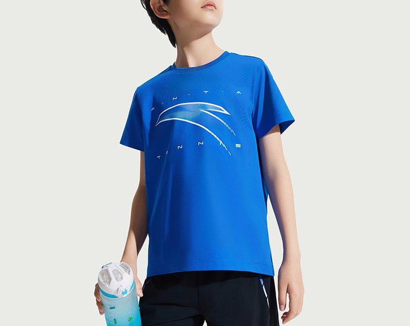 ANTA Kids Micro-Texture Running Tee – Quick-Dry Lightweight Sports T-Shirt - Image 1