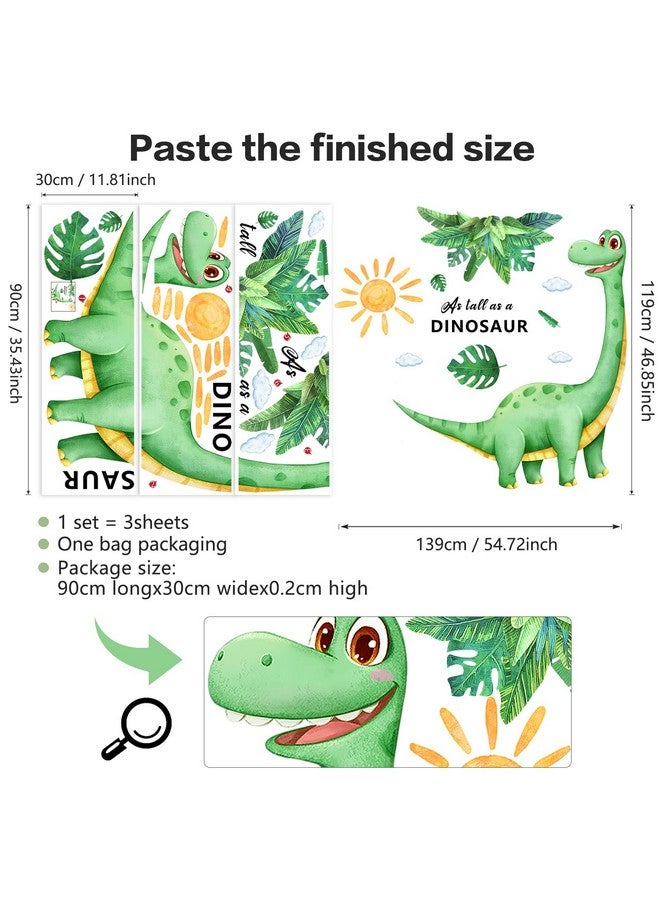 Sunoyar Large Dinosaur Wall Decals, Sunoyar Removable Dinosaur Footprint Wall Stickers, Self-Adhesive DIY Peel & Stick Dino Wall Mural Decor for Kids Boys Baby Nursery Bedroom Living Room (Green+Yellow) - Image 2