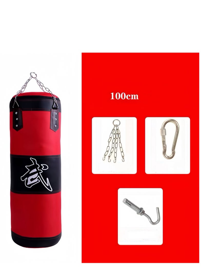 Generic Professional Boxing Bag Large, 100 CM, Red/Black - Image 2