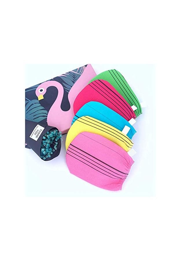 SCIENISH - Korean Exfoliating Bath Washcloth - Set Of 5 Pieces - Image 1